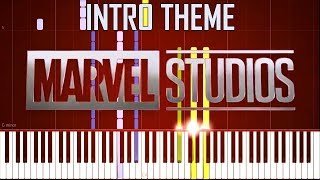 Marvel Intro Theme Synthesia Piano Tutorial [upl. by March]