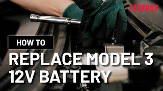 How to Replace Your Model 3 12V Battery  TESBROS [upl. by Jerrome]