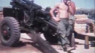 Vietnam 1969 105 Howitzer Artillery fire [upl. by Aitsirhc118]