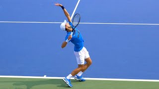 Novak Djokovic Serve Slow Motion  ATP Tennis Serve Technique [upl. by Enelloc933]