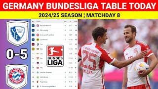 BOCHUM vs BAYERN MUNCHEN ¦ Germany Bundesliga 202425 Table amp Standings Matchday 8 [upl. by Ybroc922]