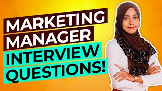 MARKETING MANAGER Interview Questions amp Answers PASS your Sales amp Marketing Interview [upl. by Annalise]