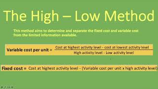 The High Low Method  Explained with Examples [upl. by Collimore]