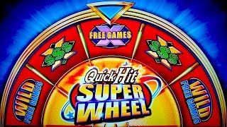 Quick Hit Super Wheel Slot  NICE SESSION ALL BONUS FEATURES [upl. by Lledo]