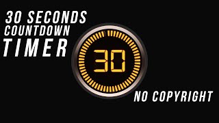 30 Seconds Countdown Timer with Sound Effects [upl. by Sheelah602]