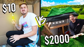 10 VS 2000 UNDERGROUND BUNKERS Budget Challenge [upl. by Wearing]