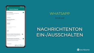 Nachrichtentöne einausschalten  WhatsApp Android [upl. by Gnay700]