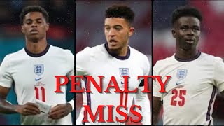 MISSED ENGLAND PENALTIES  Marcus Rashford Jadon Sancho amp Bukayo Saka [upl. by Crescint427]