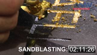 Time to create headstone text Engraving sandblasting or using AMVs metal fonts Elegants [upl. by Aved]