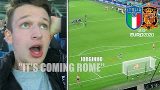 PENALTY SHOOTOUT DRAMA at ITALY vs SPAIN  EURO 2020 [upl. by Sell]