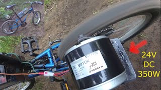 DIY Electric Bike  ebike using 350 Watt 24 volt DC Motor 70 Build [upl. by Aydan]