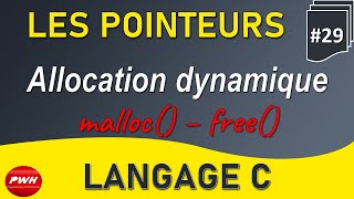 29 Langage C  Les Pointeurs Allocation dynamique  malloc et free [upl. by Kassity]