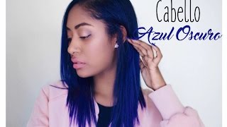 Tutorial Cabello Azul Oscuro ♡ DIY Dark Blue Hair [upl. by Enimajneb]