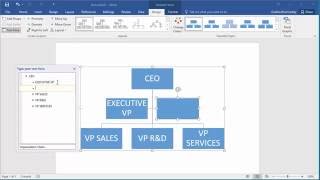 How to Create an Organization Chart in Word 2016 [upl. by Refinnaej]