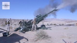 US Marines Firing the M777 155mm Howitzer [upl. by Jolenta]