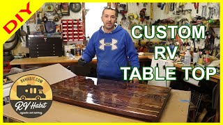 How To Build A Custom Wood RV Dinette Table Top  DIY – 2x6 Easy Project [upl. by Isabel]