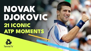 21 Iconic Novak Djokovic Moments [upl. by Dunton660]