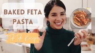 Baked Feta Pasta  VIRAL TikTok Recipe  Sarah and Esteban [upl. by Aniluap746]