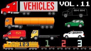 Vehicles Collection Volume 11  Street Vehicles ABC Song 123 Song  The Kids Picture Show [upl. by Angel]