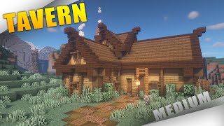 Minecraft How to Build a TavernInn Interior Tutorial [upl. by Ammej80]