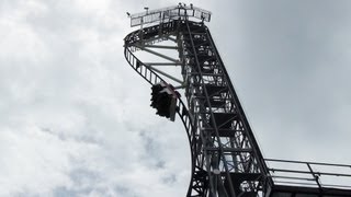 Takabisha Worlds Steepest Roller Coaster POV FujiQ Highland Japan [upl. by Nixon]