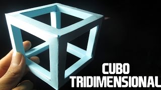 Como Hacer un Cubo de Papel Tridimensional│PROYECTOS ESCOLARES [upl. by Brandy95]