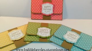 Quick and Easy Gift CardMoney Wallet using Stampin Up [upl. by Nostaw]