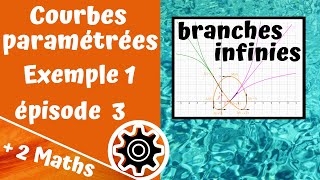 Courbes paramétrées  Exemple 1  ép 3 branches infinies [upl. by Nrojb]