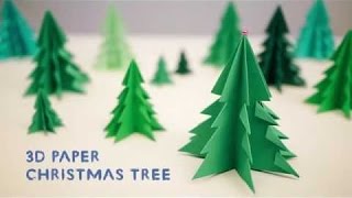 Origami Tree  Origami 3D Paper Christmas Tree [upl. by Adnak]