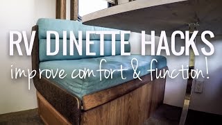 RV Dinette Hacks to Improve Comfort amp Function  RV Living  Renovations amp Repairs [upl. by Notniw]