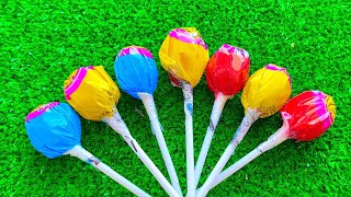 🍭 Learn Colors with Lollipops and Sweets Yummy Rainbow Lollipops ASMR [upl. by Cosmo]