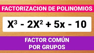 FACTOR COMÚN POR GRUPOS  POLINOMIOS [upl. by Tnattirb]