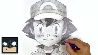 How To Draw Ash Ketchum  Pokemon  Sketch Sunday Tutorial [upl. by Costello]