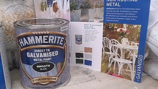 Brush Painting Galvanised Metal One Coat Gloss Tips [upl. by Latnahs]