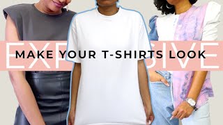 10 Upcycles to Make Your TShirts Look Expensive  Designer Thrift Flips [upl. by Earb690]