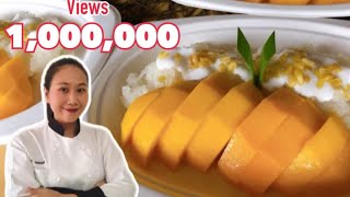 How To Make Thai Mango Sticky Rice  ThaiChef food [upl. by Akeemaj]