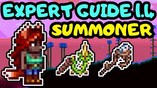 TERRARIA SUMMONER PROGRESSION GUIDE SERIES Terraria 14 Expert Mode Summoner and Whips guide [upl. by Grubb532]