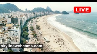 🇧🇷 Live Webcam from Rio de Janeiro  Brazil  Copacabana Cam [upl. by Earal]