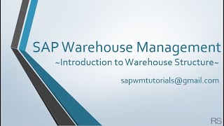 SAP WM Introduction to Warehouse Structuremp4 [upl. by Bain794]