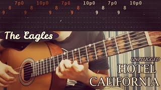 HOTEL CALIFORNIA LiveAcoustic  The Eagles  Full Guitar Lesson TABS [upl. by Hercule419]