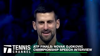 Novak Djokovic Wins His RecordBreaking 7th ATP Finals Title ATP Finals Champion Speech [upl. by Loftus376]