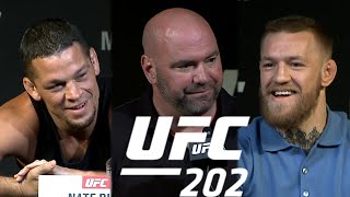 Watch the full UFC 202 PreFight Press Conference Uncensored [upl. by Kcirdle]