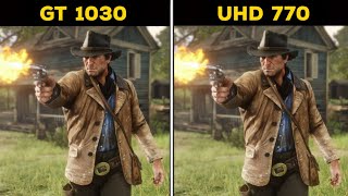 GT 1030 vs UHD 770  i5 12600K [upl. by Oizirbaf]