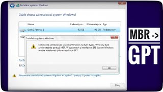 JAK ZMIENIĆ DYSK MBR NA GPT Instrukcja Manual Poradnik Informatyka Komputery Windows  ForumWiedzy [upl. by Earla]