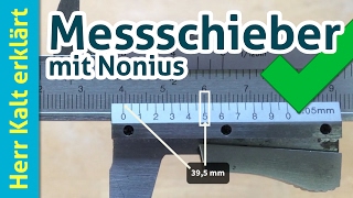 Richtig messen mit dem Messschieber mit Nonius [upl. by Aryc]