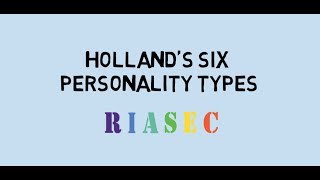 Hollands Personality Types [upl. by Ecyoj590]