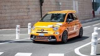 CRAZY Modified Abarth 595 Competizione Terrorizing the Streets of Monaco [upl. by Bronder418]