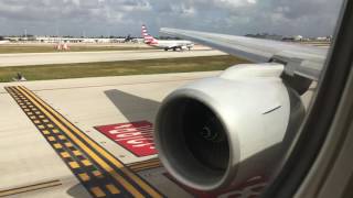 POWERFUL American Airlines Boeing 777223ER Takeoff from Miami [upl. by Ennalyrehc603]