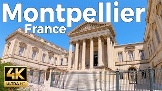 Montpellier France Walking Tour 4k Ultra HD 60fps – With Captions [upl. by Luing]