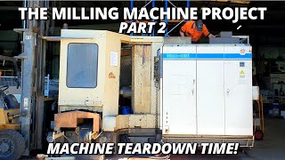 The BIG Horizontal Milling Machine Project  Part 2  Machine Teardown Time [upl. by Adnilev]